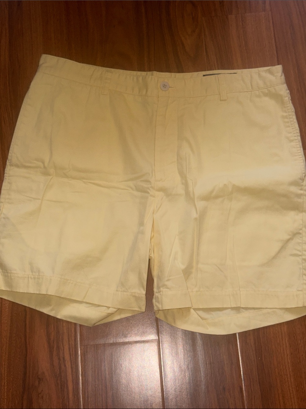 Vineyard Vines Light Yellow Flat Front Chino Shorts